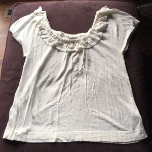 NWT Banana Republic Ruffle Neck Blouse